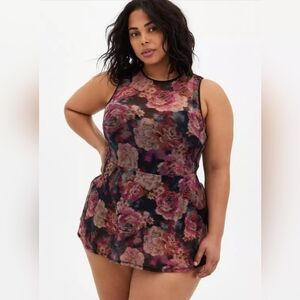 Torrid Underwire Floral Swim Dress